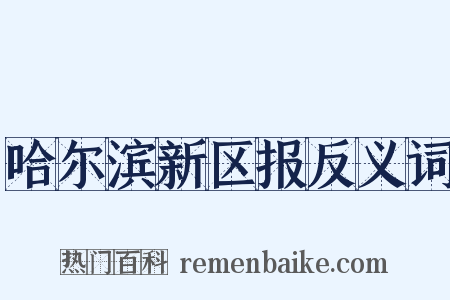 哈尔滨新区报反义词是什么意思的图片